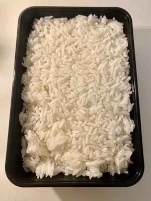 White rice  at De Vegetarische Toko in The Hague
