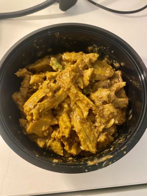 Ayam pedis: spicy chicken  at De Vegetarische Toko in The Hague