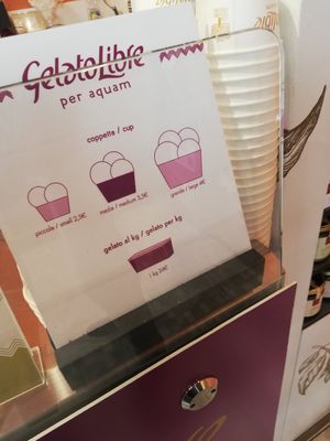 Preise at Gelato Libre in Milan