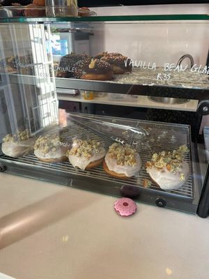 A great selection of flavours and new donuts every week!  at Grumpy & Runt in Western Cape