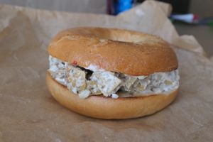 Chicken mayo bagel   at Grumpy & Runt in Western Cape