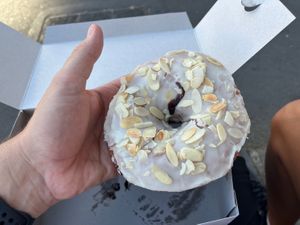 This thing is the biggest donut on the planet!!!!  at Grumpy & Runt in Western Cape