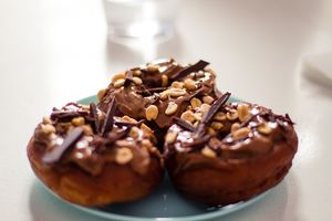 Peanut ganache donut  at Grumpy & Runt in Western Cape