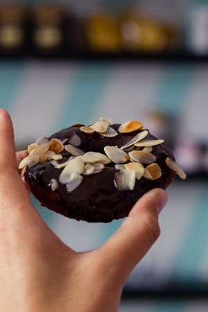 Chocolate ganache with toasted almonds  at Grumpy & Runt in Western Cape