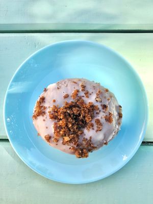 Carrot cake donut. I was only supposed to eat one bite, buuuut I couldn't help myself and devoured the whole thing. at Grumpy & Runt in Western Cape