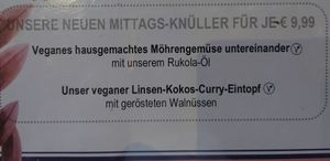 Veganer Mittagstisch at Schwan in Dusseldorf