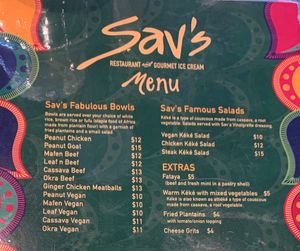 Many menu items! at Sav's in Lexington