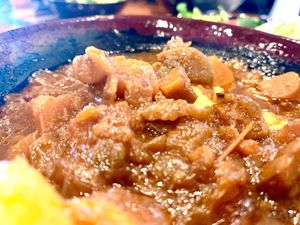 Mafen Vegan over fufu. at Sav's in Lexington