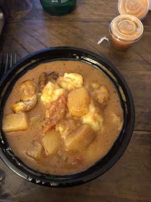 Vegan peanut with Fufu at Sav's in Lexington