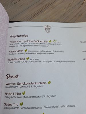 Vegetarisch/vegan/vegan möglich gelabelt at Zum Ochsen in Grasellenbach