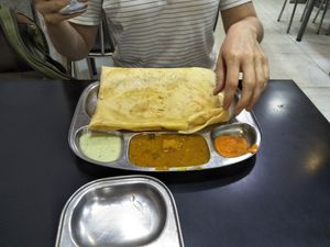 Onion dosa at Sri Krishna Dosai in Kandy