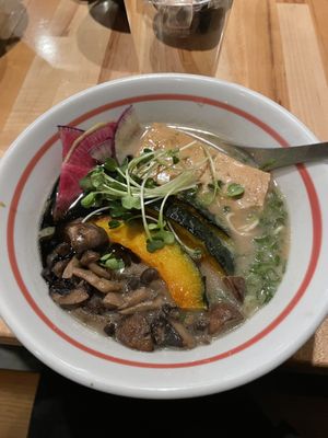 Vegan mushroom paitan. *chef’s kiss* I liked this better than the vegan shoyu.  at Kodaiko in Sacramento