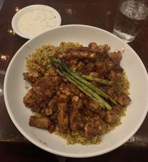 Spicy Jamaican Tofu entree  at Ramsi's Cafe on the World in Louisville