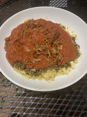 Egyptian Kitchen (Kusheri)  at Ramsi's Cafe on the World in Louisville