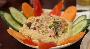 old world hummus at Ramsi's Cafe on the World in Louisville