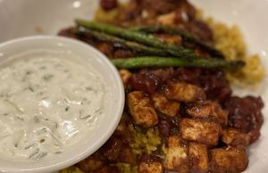 spicy jamaican tofu at Ramsi's Cafe on the World in Louisville