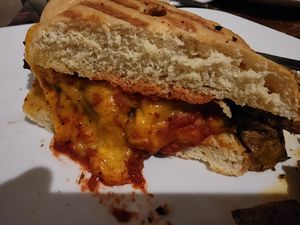 Seitan parm at Ramsi's Cafe on the World in Louisville