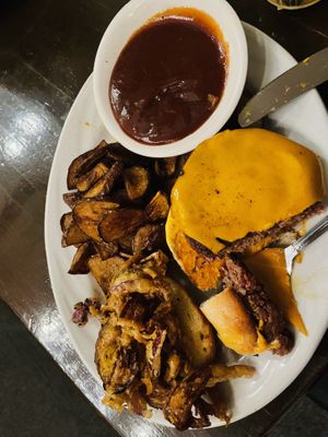 Baja burger  at Ramsi's Cafe on the World in Louisville