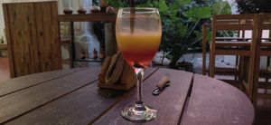 Multi layered drink at Edén in Guadalajara