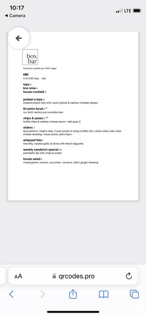   at Box Bar in West Seattle