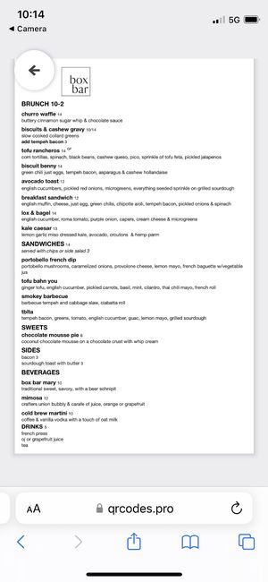   at Box Bar in West Seattle