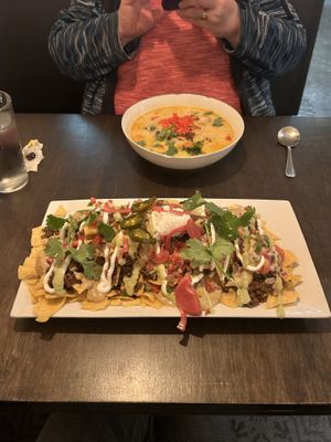 Nachos and Curry  at Box Bar in West Seattle