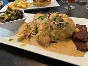 Biscuits and Gravy + Tempeh Bacon at Box Bar in West Seattle