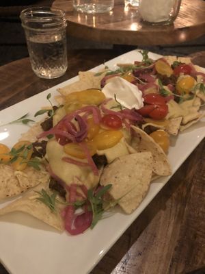Lentil Nachos at Box Bar in West Seattle