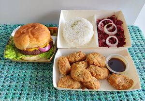 Botany vegan food: jackfruit corned beef, worth it burger and j poppers at Botany by WTH Foods in Makati