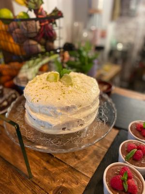 Coconut Banana & Lime Cake  at Buddhas Kitchen & Wellness Lounge in Launceston