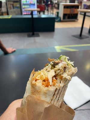 Vegan fish wrap at Veganuti in Kyiv