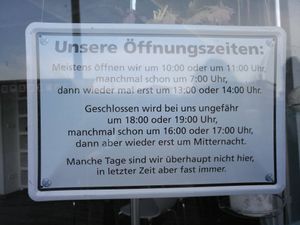 Öffnungszeiten at Café Pfannkuchen in Cuxhaven