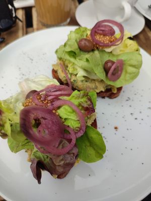 Vegan breakfast sandwich at Resort in Warsaw