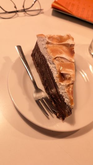 caramel cake with passion fruit at Resort in Warsaw