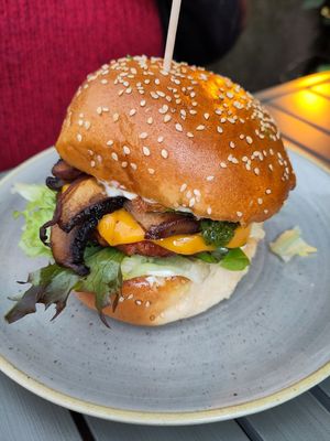 Champignon Burger Vegan at To Huus in Lueneburg