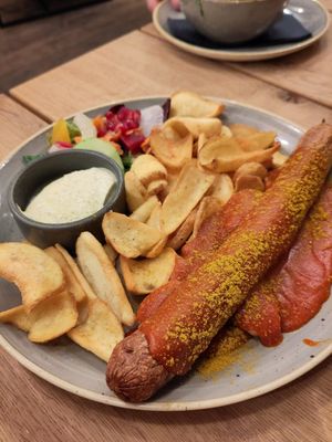 Vegane Currywurst at To Huus in Lueneburg