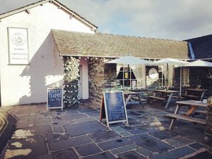 A beautiful October morning at Ginny's Teapot at Ginny's Teapot in Hawkshead