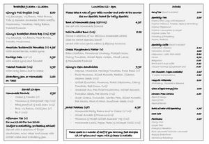 Vegan options at Ginny's Teapot in Hawkshead