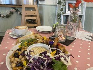 Buddha Bowl (yum!) at Ginny's Teapot in Hawkshead
