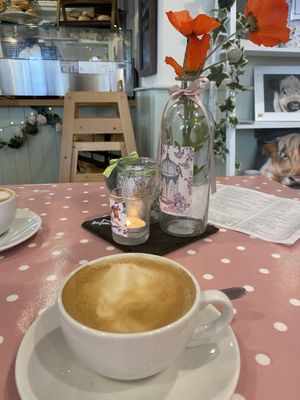 Cute setting for a coffee  at Ginny's Teapot in Hawkshead