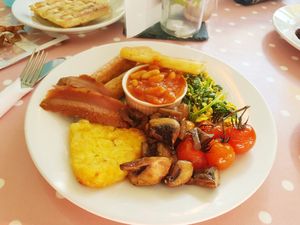 Vegan Full English at Ginny's Teapot in Hawkshead