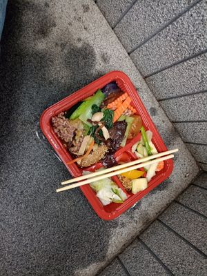 The bento box with so much variety :) at ÀiXīn Shū Shí Sù 愛心蔬食素 in Kaohsiung