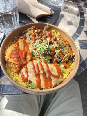   at Ras Plant Based in Brooklyn