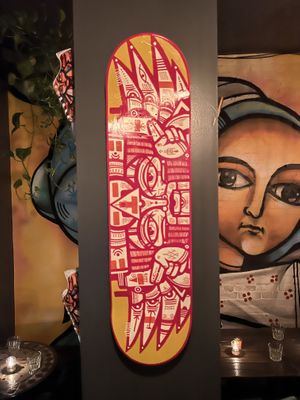 Skate art  at Ras Plant Based in Brooklyn