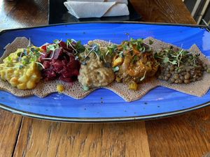 Platter  at Ras Plant Based in Brooklyn