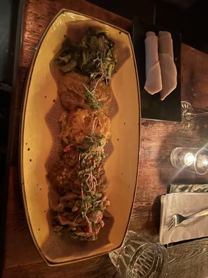 Vegan Ethiopian Mercado platter  at Ras Plant Based in Brooklyn