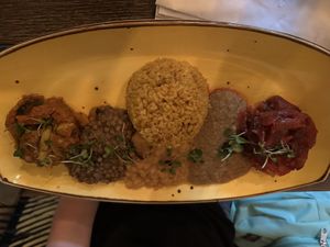  Piassa platter at Ras Plant Based in Brooklyn