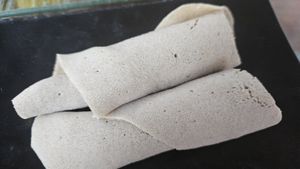 Injeera at Ras Plant Based in Brooklyn