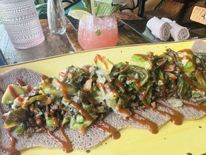 Chef’s special kitfo   at Ras Plant Based in Brooklyn