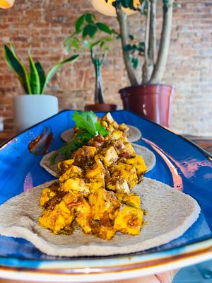 Mama’s Tofu at Ras Plant Based in Brooklyn